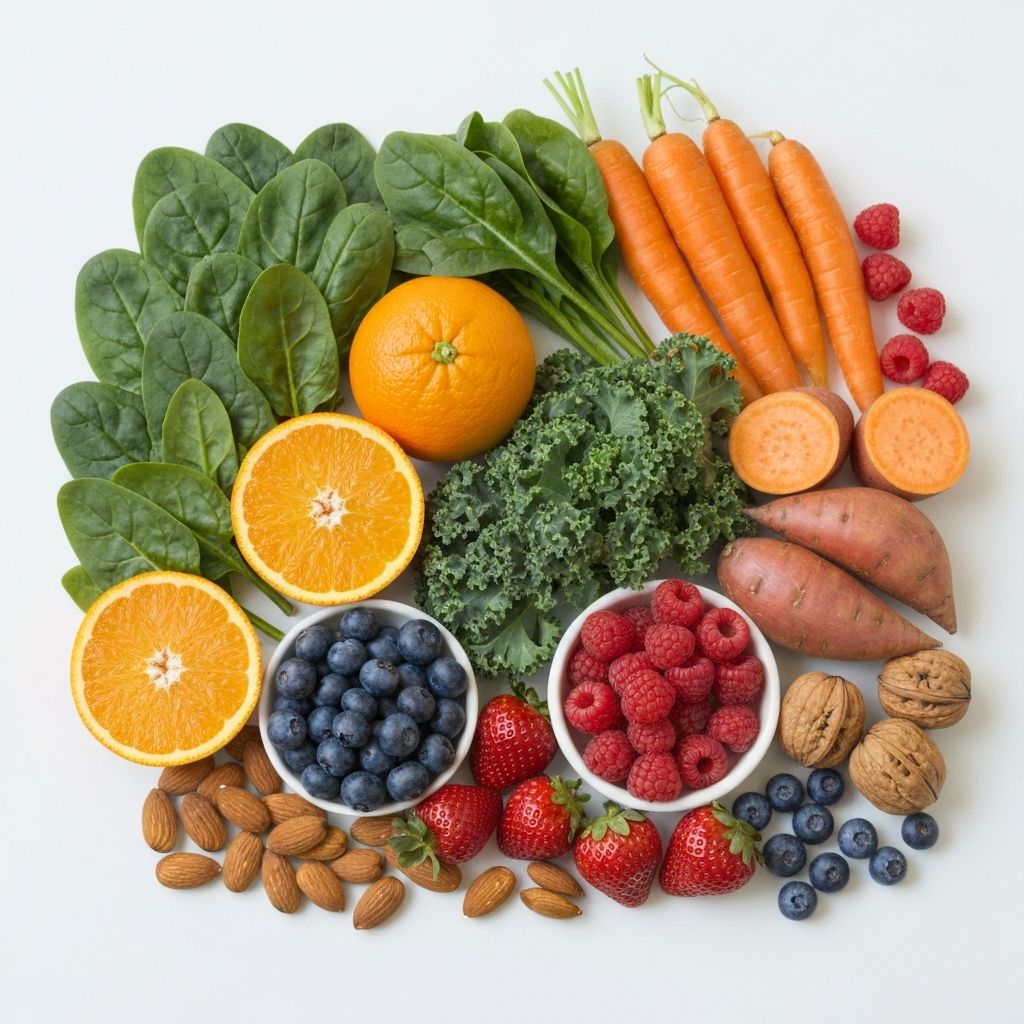 Vitaminreiche Lebensmittel und Gemüse