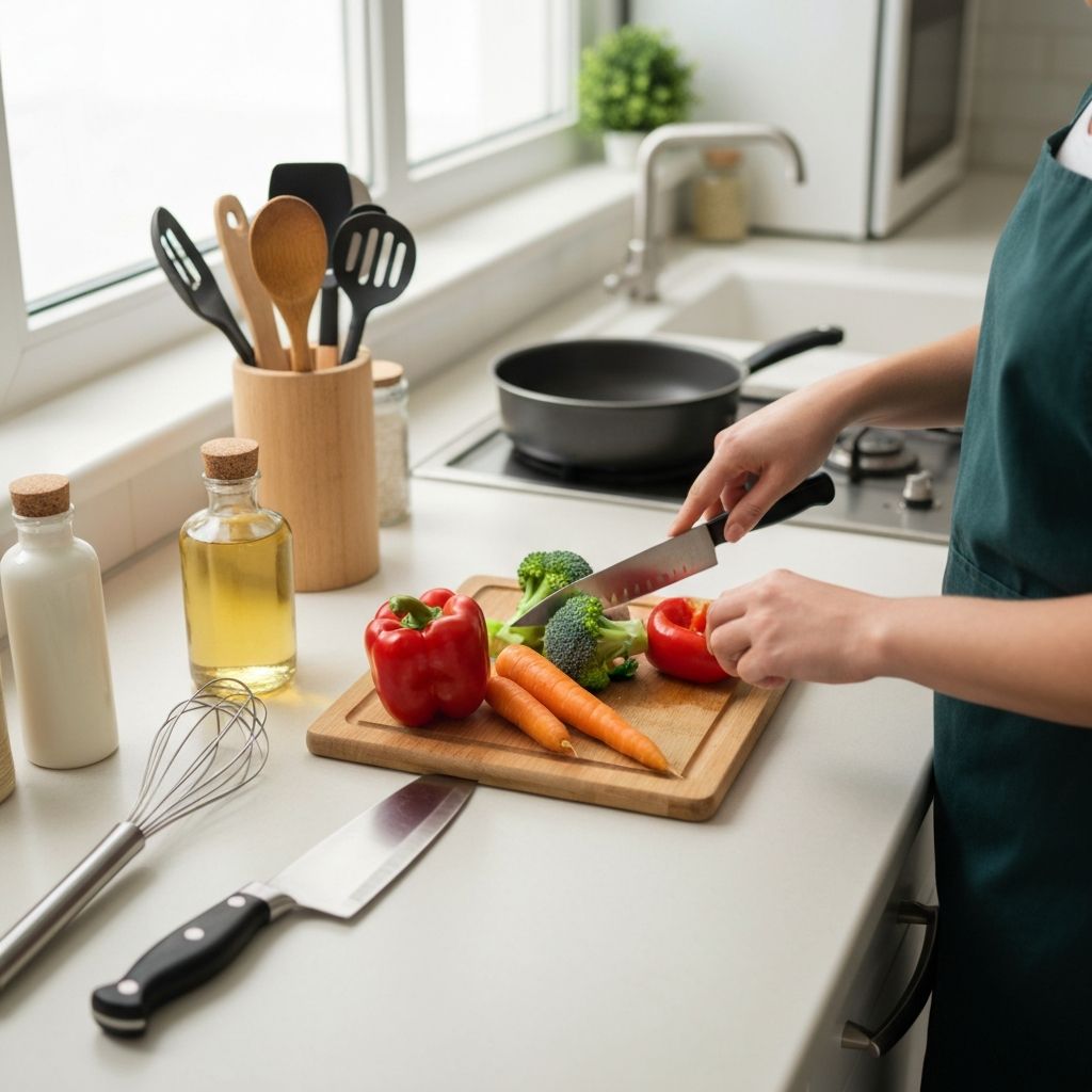 Vorbereitung einer gesunden Mahlzeit